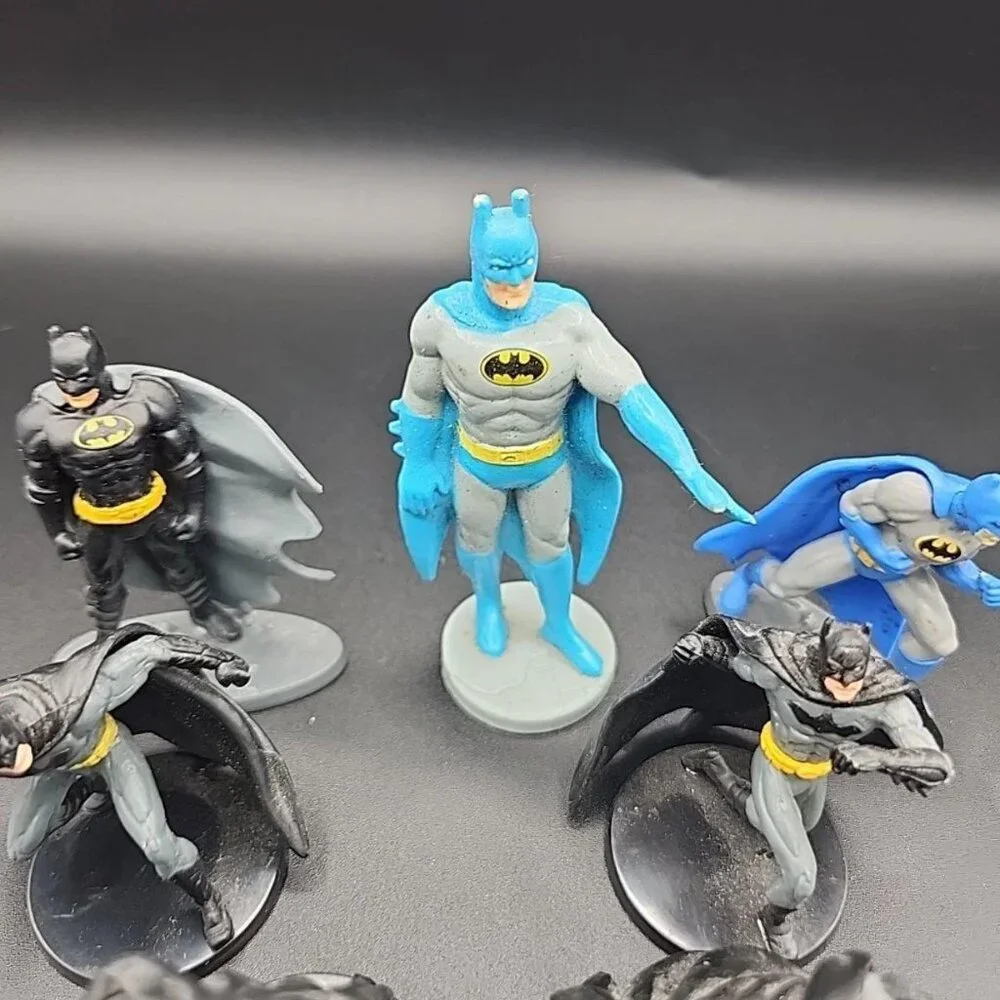 DC Comics Batman Cake Toppers Lot Of (7) 1 Is Vintage 1988 Have Wear See Pics